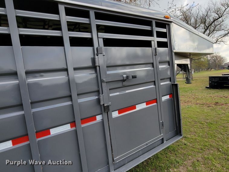 image for item HP9702 2022 Circle D 6824GNST  livestock trailer
