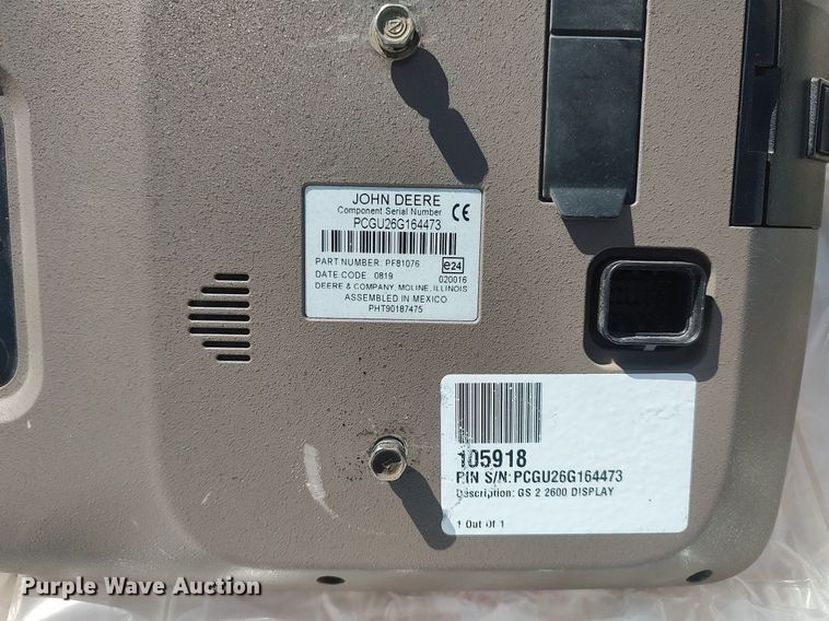 image for item LG9679 John Deere GS2 2600  monitor