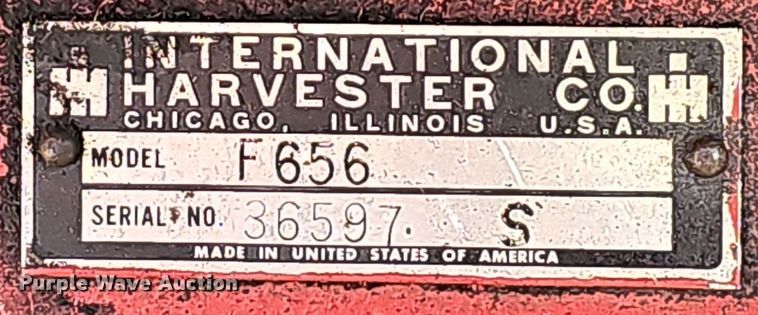 image for item MB9928 1968 International Harvester Farmall 656  tractor