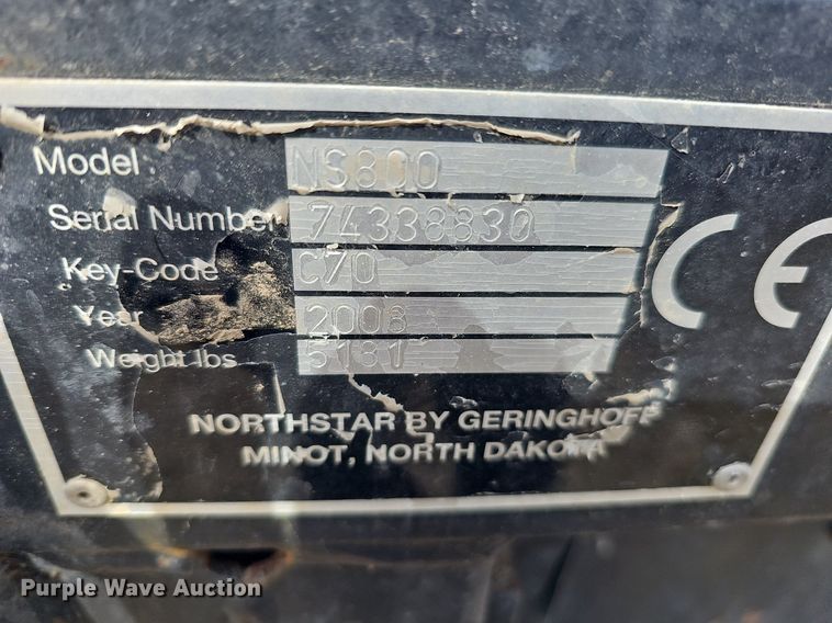 image for item MC9679 2008 Geringhoff NorthStar NS800  corn head