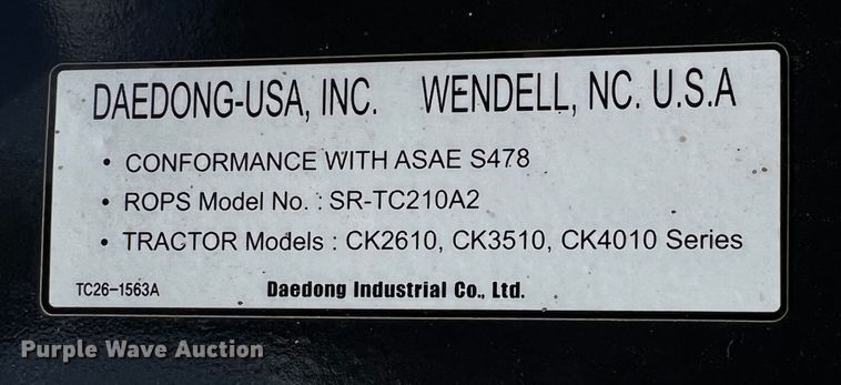 image for item MF9889 Kioti CK2610  MFWD tractor