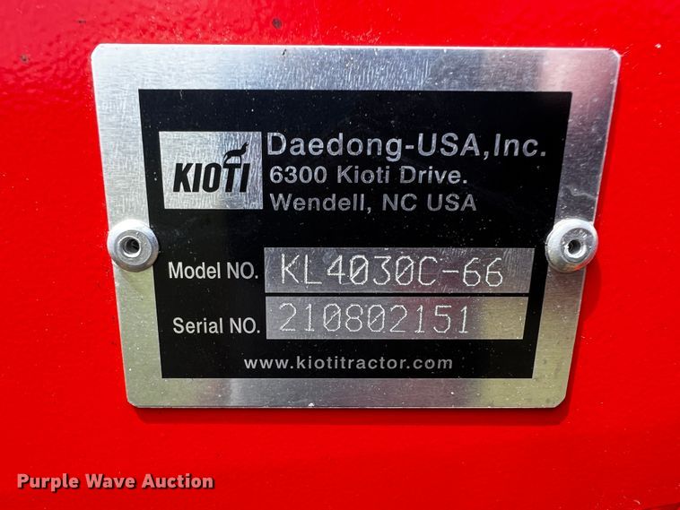 image for item MF9889 Kioti CK2610  MFWD tractor