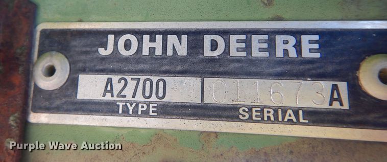 image for item MI9313 John Deere A2700  six bottom plow