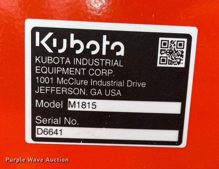 image for item MQ9884 Kubota M1815  83"W bucket