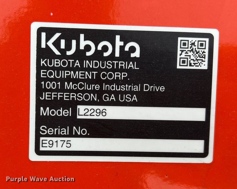 image for item MQ9885 Kubota L2296  72"W bucket