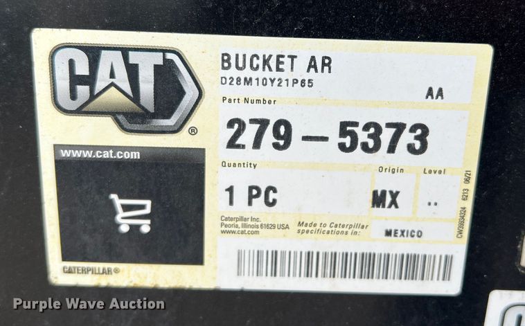 image for item MQ9888 Caterpillar 279-5373  74"W skid steer bucket