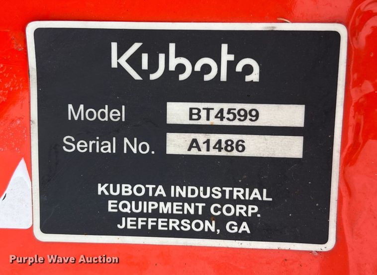image for item MQ9892 Kubota BT4599  hydraulic thumb
