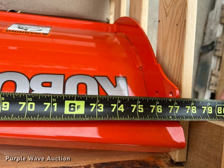 image for item MQ9893 Kubota V5294A  78"W skid steer snow plow