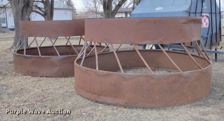 image for item MR9778 (2) shop built round bale feeders