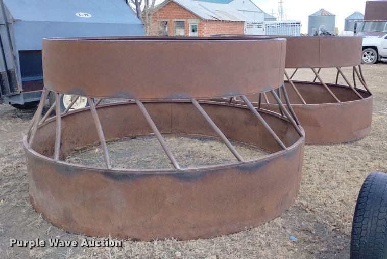 image for item MR9778 (2) shop built round bale feeders