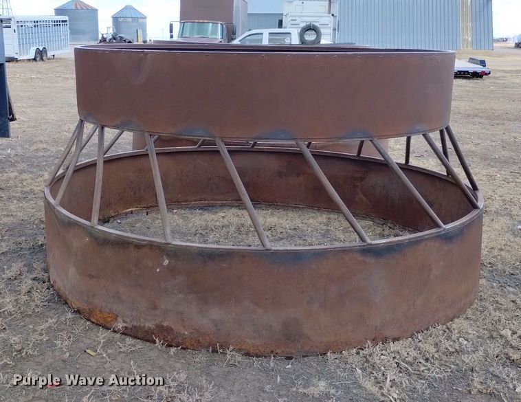 image for item MR9778 (2) shop built round bale feeders