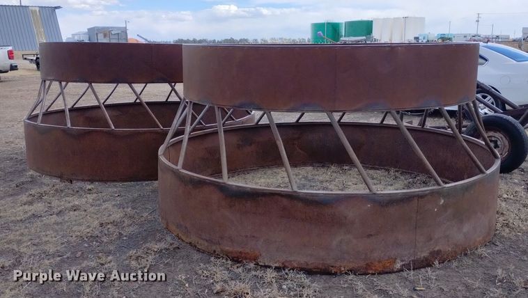 image for item MR9778 (2) shop built round bale feeders