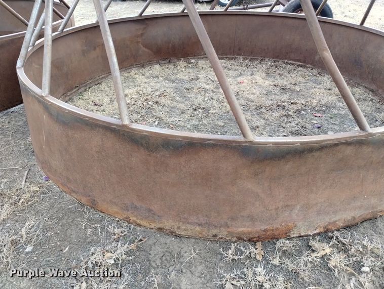 image for item MR9778 (2) shop built round bale feeders