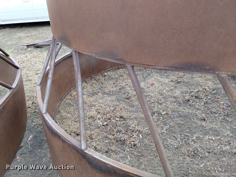 image for item MR9778 (2) shop built round bale feeders