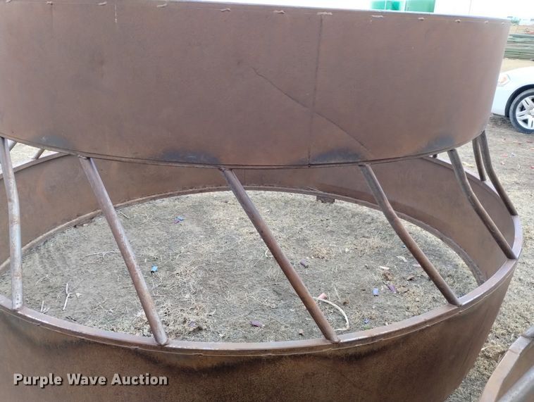 image for item MR9778 (2) shop built round bale feeders