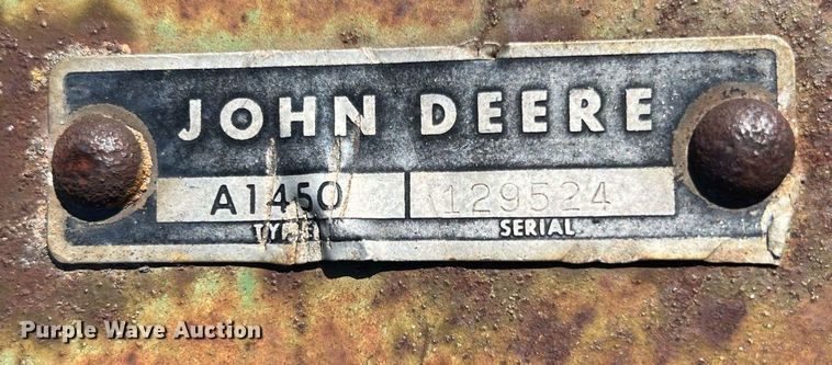 image for item MY9637 John Deere A1450  seven bottom plow