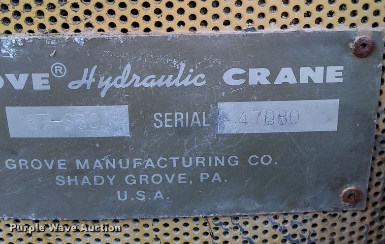 image for item DO3850 1981 Grove RT630  crane