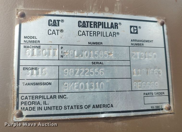 image for item DO3854 1997 Caterpillar 613C  elevating scraper