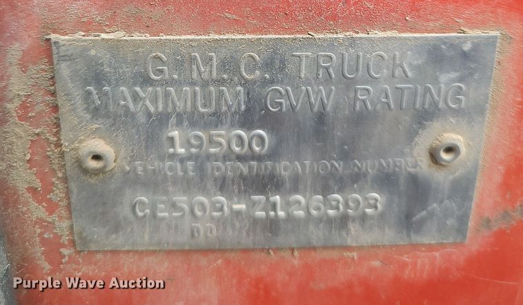 image for item DO3857 1970 GMC 5500  water truck