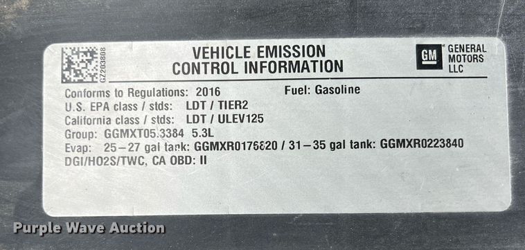 image for item DO3866 2016 Chevrolet Silverado 1500  pickup truck