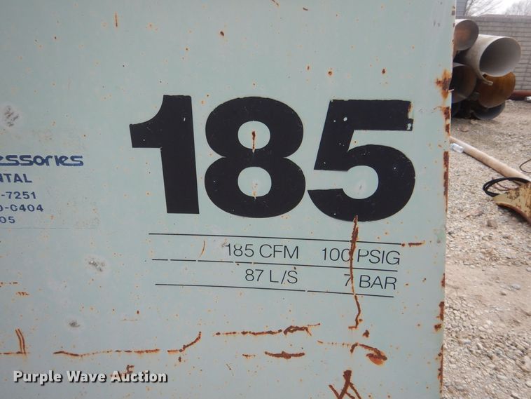 image for item DO3870 1994 Sullair 185DPQJD  air compressor