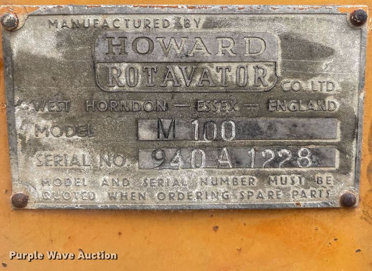 image for item DO3872 Howard Rotovator M100  rototiller