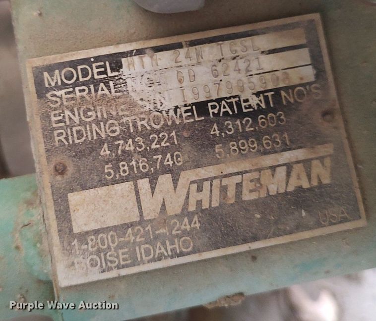 image for item DQ0410 Whiteman HTN24NTGSL  power trowel