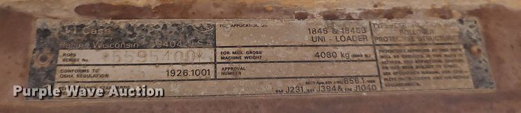 image for item DQ0412 Case 1845B  skid steer loader