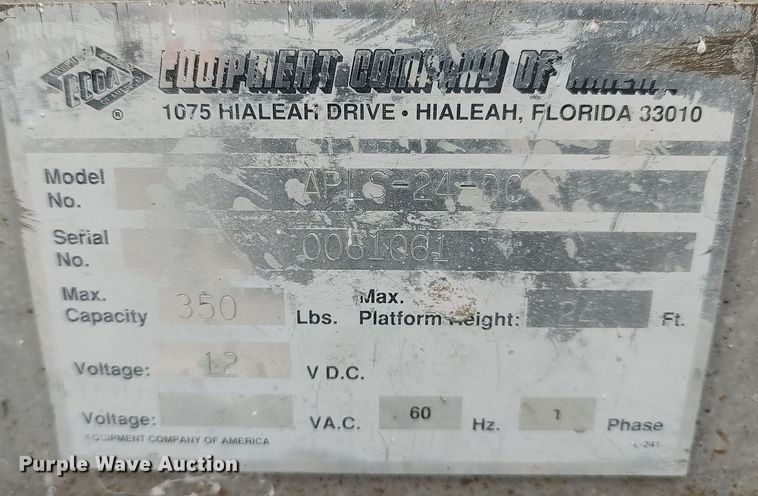 image for item DQ0414 Ecoa APLS-24-DC  vertical lift