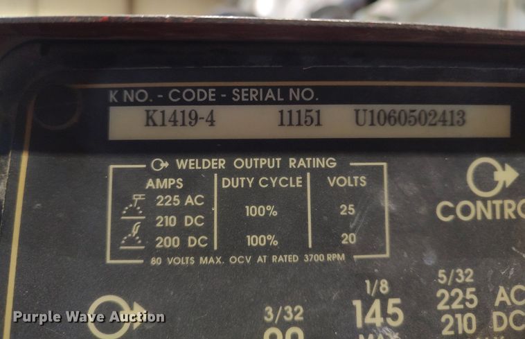 image for item DQ0480 Lincoln Ranger 10,000  welder