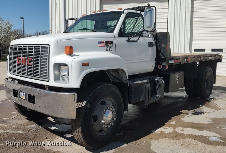 image for item DQ0481 2000 GMC C7500  dump flatbed truck