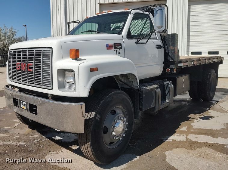 image for item DQ0481 2000 GMC C7500  dump flatbed truck