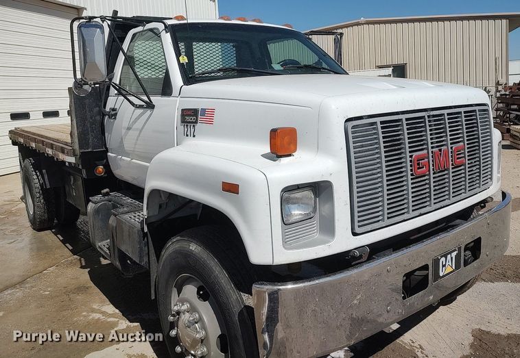 image for item DQ0481 2000 GMC C7500  dump flatbed truck