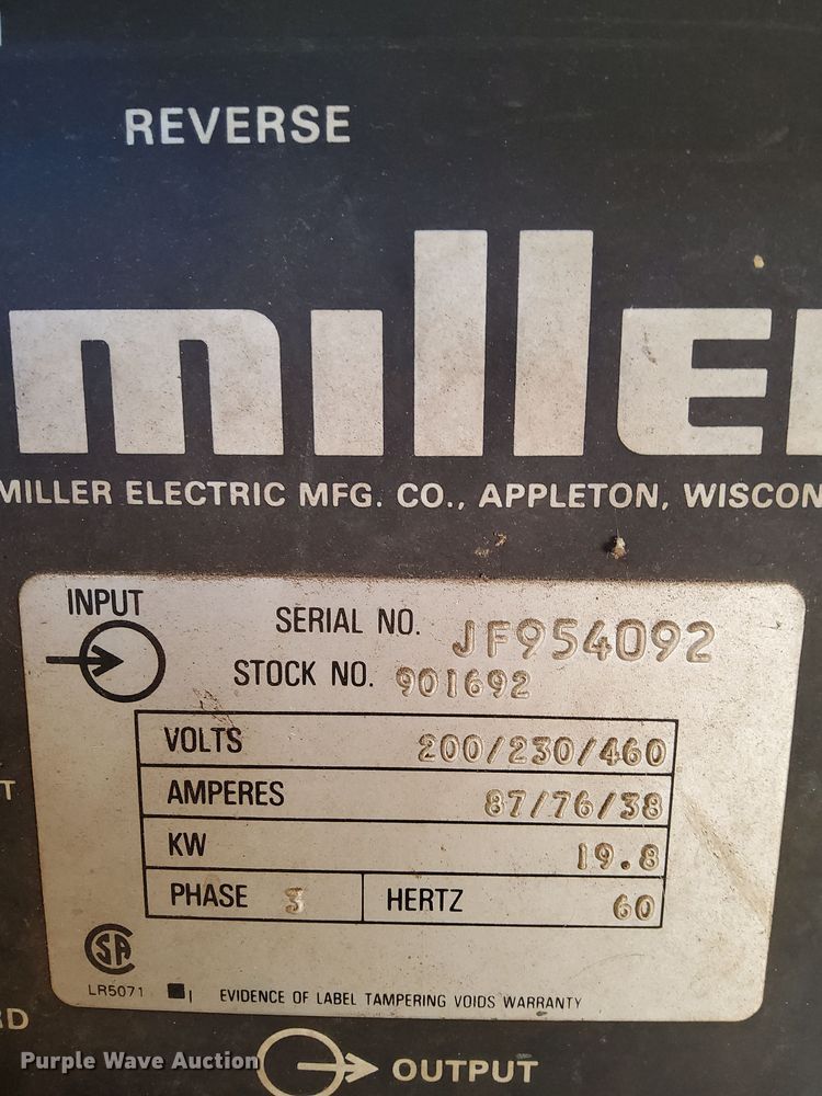 image for item LG9689 Miller Gold Star 400 SS  welder