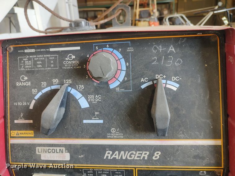 image for item LG9690 Lincoln Ranger 8  welder/generator