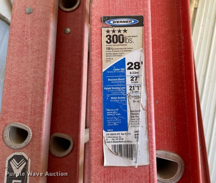 image for item LT9571 (10) extension ladders