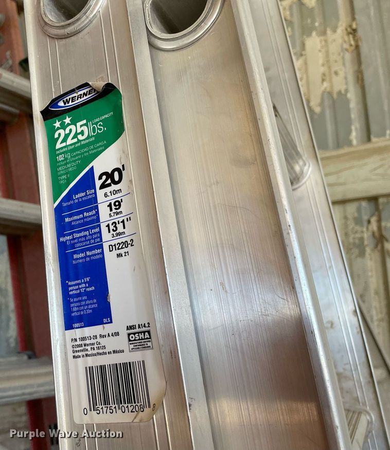 image for item LT9571 (10) extension ladders