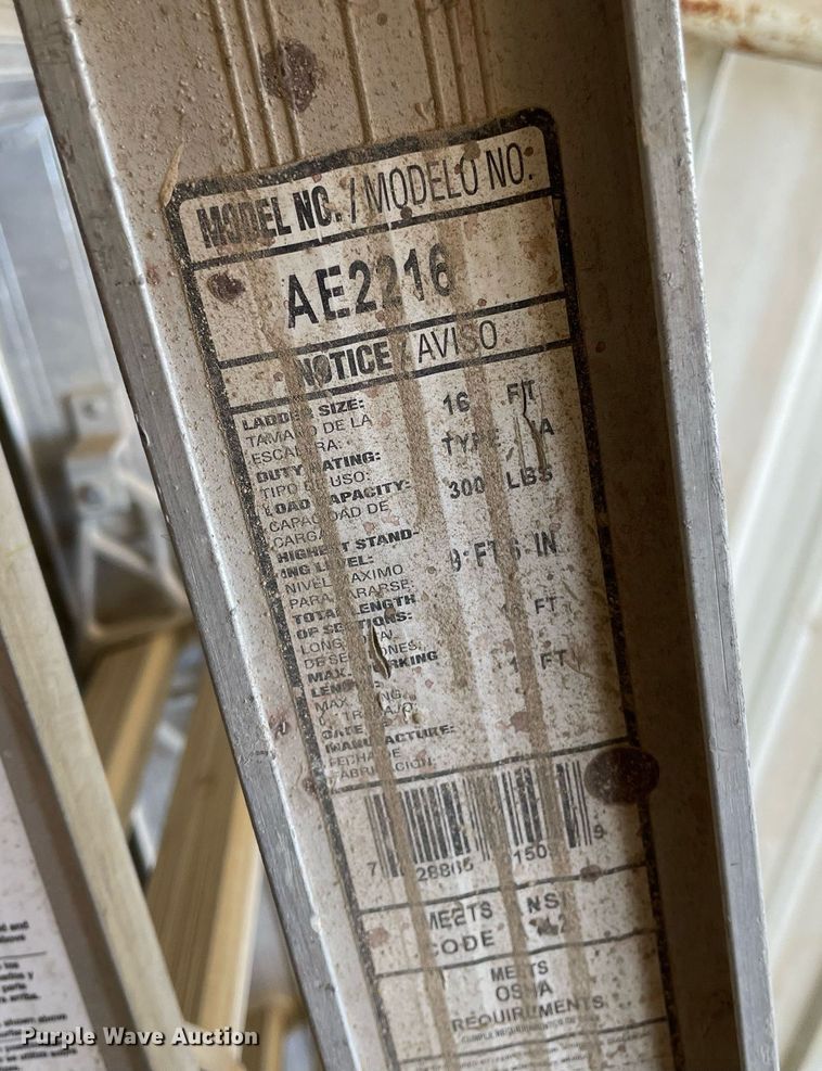 image for item LT9571 (10) extension ladders