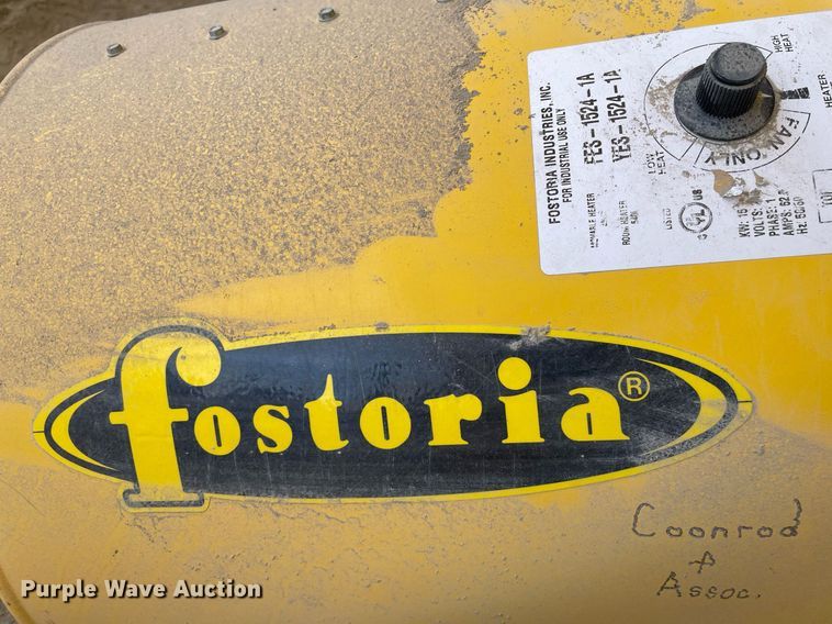 image for item LT9587 (4) Fostoria electric heaters