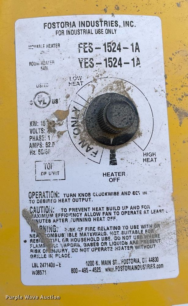 image for item LT9587 (4) Fostoria electric heaters