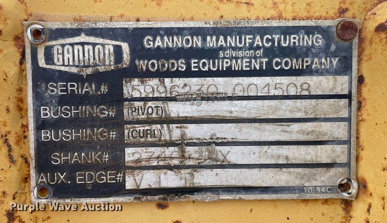 image for item MP9210 Gannon  30"W backhoe bucket