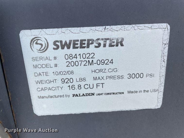 image for item MP9226 Sweepster 20072M-0924  skid steer broom