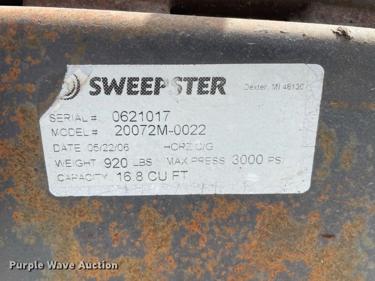 image for item MP9227 2006 Sweepster 20072M-0022  skid steer broom