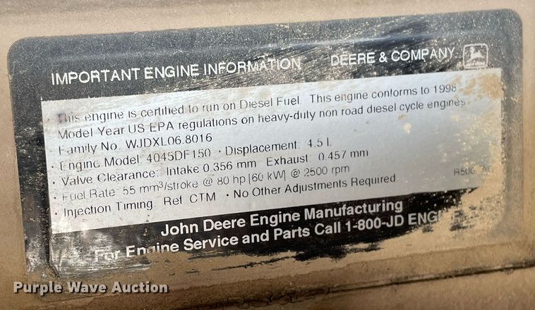 image for item MP9235 1998 Ingersoll Rand P185WJD  air compressor
