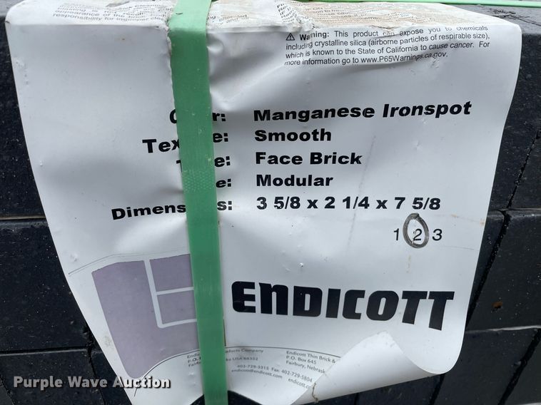 image for item MP9240 (2) pallets of Endicott Manganese Ironspot bricks