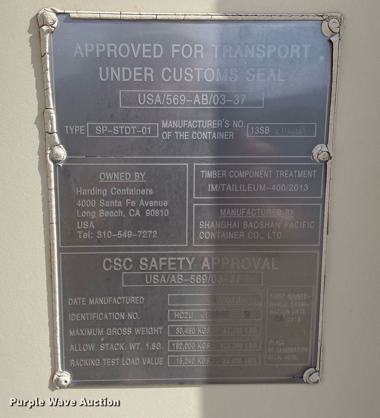 image for item MS9582 2013 Shanghai Baoshan Pacific Container SP-STDT-01  storage container