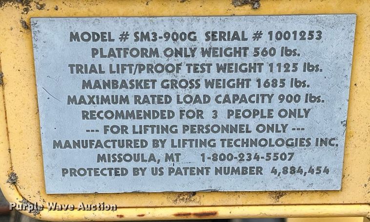 image for item MY9109 Lifting Technologies SM3-900G  Man basket