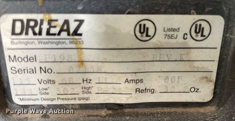 image for item MY9163 Dri Eaz Drizair 2400  dehumidifier