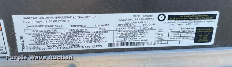 image for item MY9178 2019 RC Trailers  enclosed cargo trailer