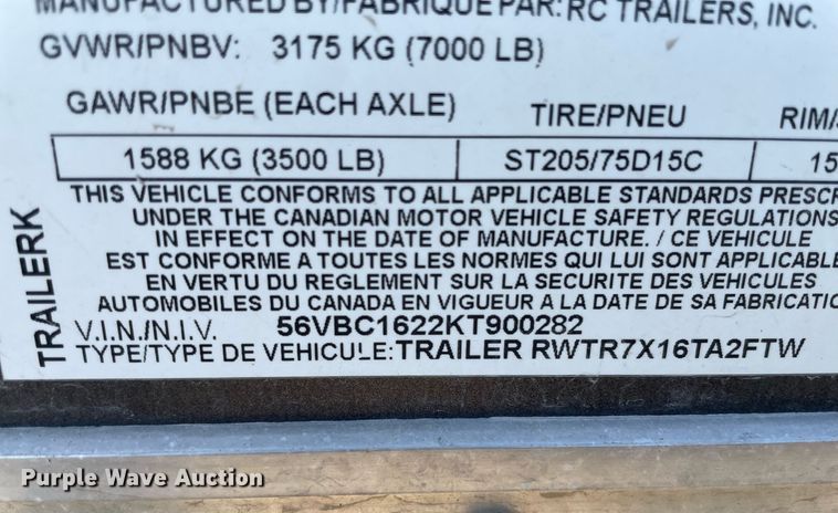 image for item MY9178 2019 RC Trailers  enclosed cargo trailer